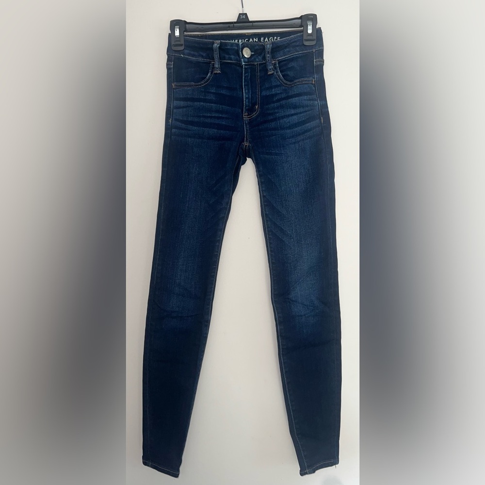 American Eagle Women’s Next Level Stretch Jegging Dark Blue Skinny Jeans